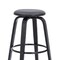 Armen Living Harbor 30" Bar Height Backless Swivel Gray Faux Leather and Black Wood Mid-Century Modern Bar Stool LCHBBAGRBL30 - alternate 6
